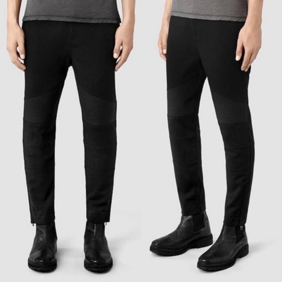 All Saints Other - AllSaints Alloy Trouser Moto Zipper Flat Front Qui